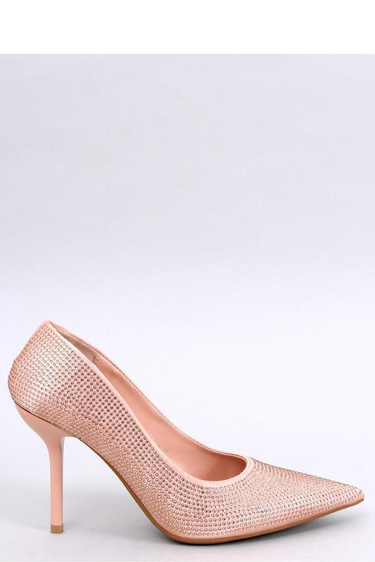 Women's shoes with a heel CHAMPAGNE - Inello